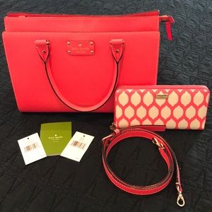Kate Spade Durham in Hot Rose with Wallet
